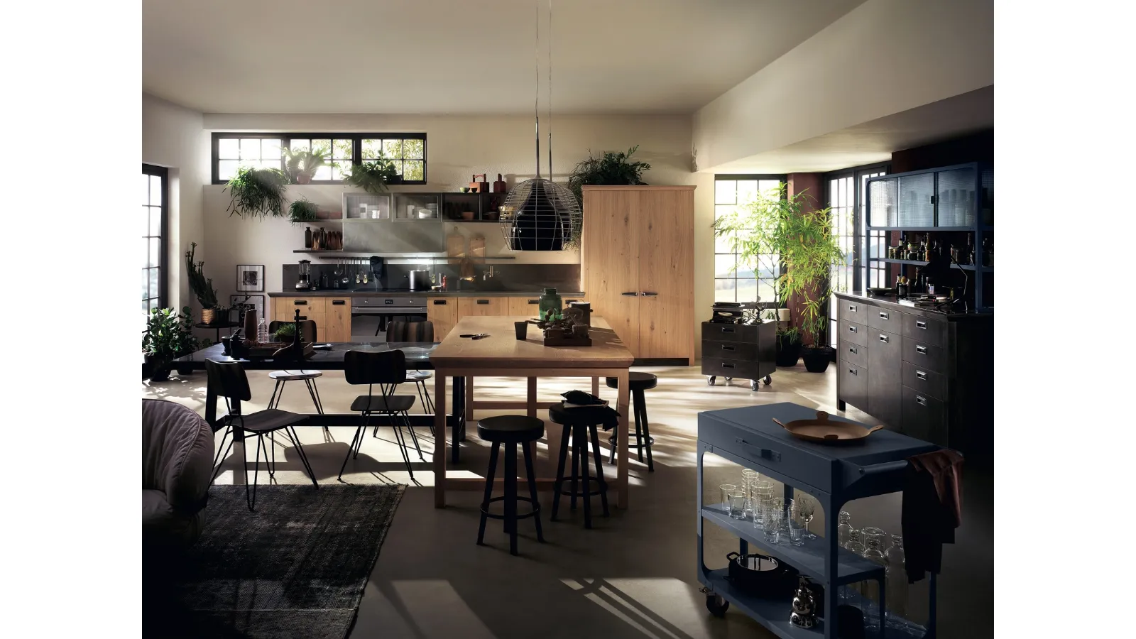 Cucina Moderna Diesel Social Kitchen in Rovere Nodato di Scavolini